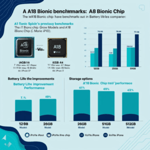 Apple A18 Bionic chip overview showcasing faster processing, AI enhancements, and extended battery life